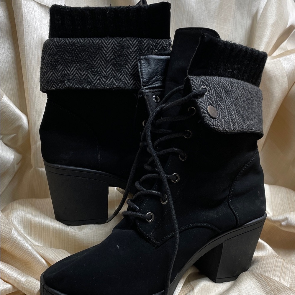 Ashley Blue Boho Style Black Women's Boots
